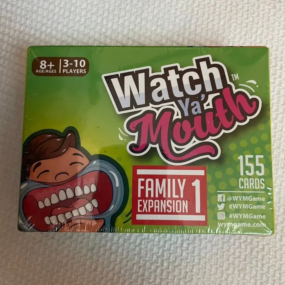 Watch Ya' Mouth Game Family Expansion Pack 1 155 Replacement Cards NEW